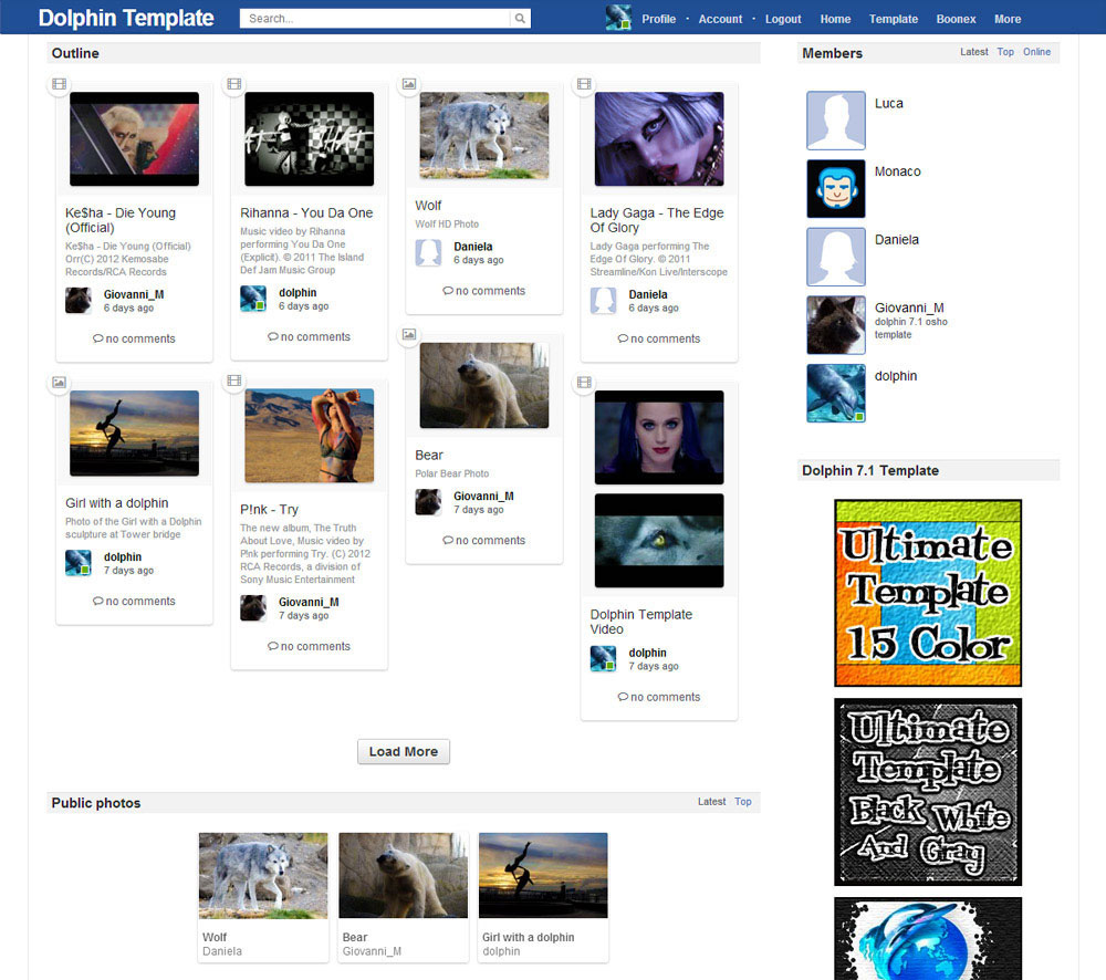 facebook template 10 color dolphin template